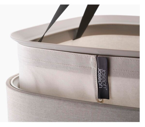 Coș de rufe bej din material textil 60 l Tota One – Joseph Joseph