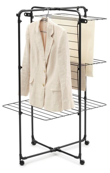 Uscător de rufe negru mat 23 m HangOn Tower – Brabantia