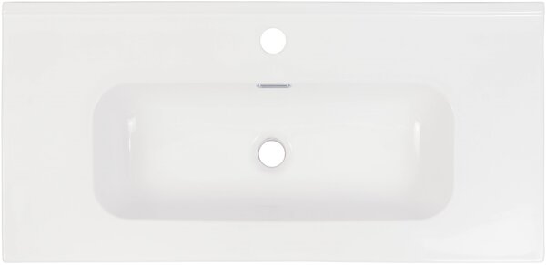 Deante Tubo lavoar 80x38.5 cm dreptunghiular mobilier-încastrat alb luciu CTU_6U8M
