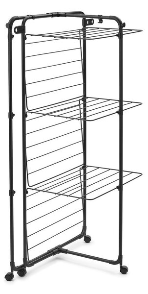 Uscător de rufe negru mat 23 m HangOn Tower – Brabantia