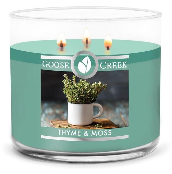 Lumânare parfumată Goose Creek Thyme & Moss, 35 de ore de ardere