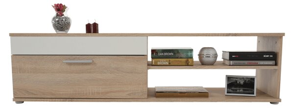 KONDELA Perete living, stejar sonoma / alb, KEVIN