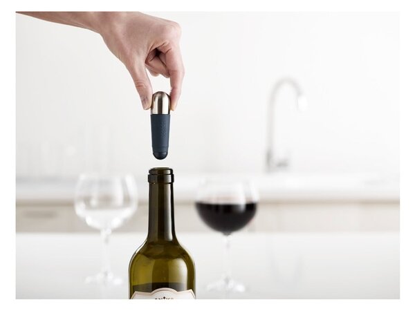 Set 2 dopuri pentru sticle de vin Joseph Joseph BarWise, negru