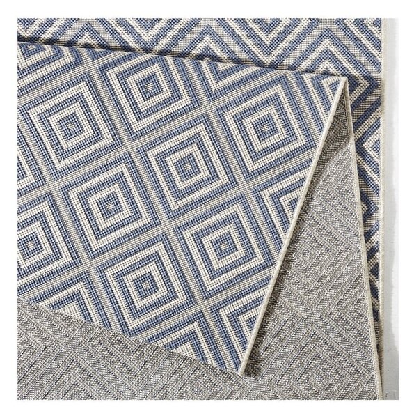 Covor de exterior NORTHRUGS Karo, 160 x 230 cm, albastru
