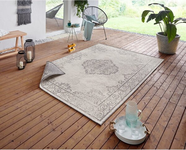 Covor adecvat pentru exterior NORTHRUGS Cebu, 160 x 230 cm, gri-crem