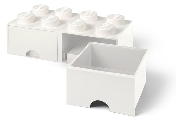 Cutie depozitare cu 2 sertare LEGO®, alb - bej