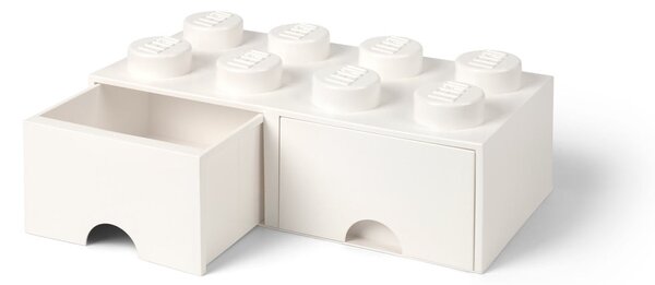 Cutie depozitare cu 2 sertare LEGO®, alb - bej
