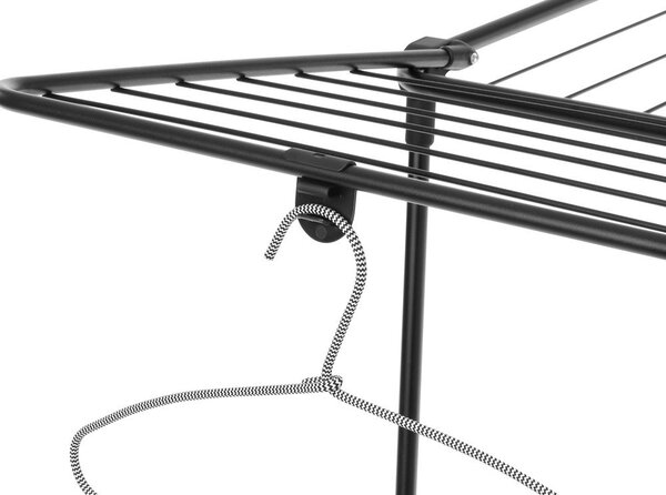 Uscător de rufe negru mat 18 m HangOn Too – Brabantia