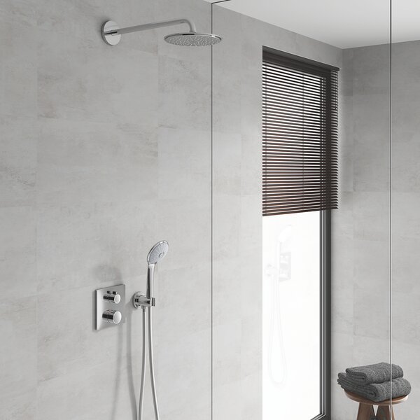 Grohe Grohtherm set de duș ascuns cu termostat cu duș de ploaie StarLight Chrome 34734000