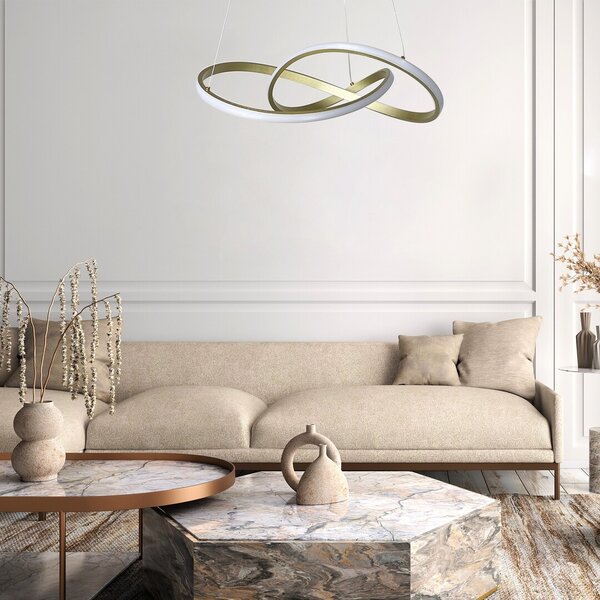 Rabalux Castiel lampă suspendată x36 W alb-auriu 72215
