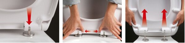 Aqualine Aqualine, scaun WC SOFIA, Soft Close, alb, BS122
