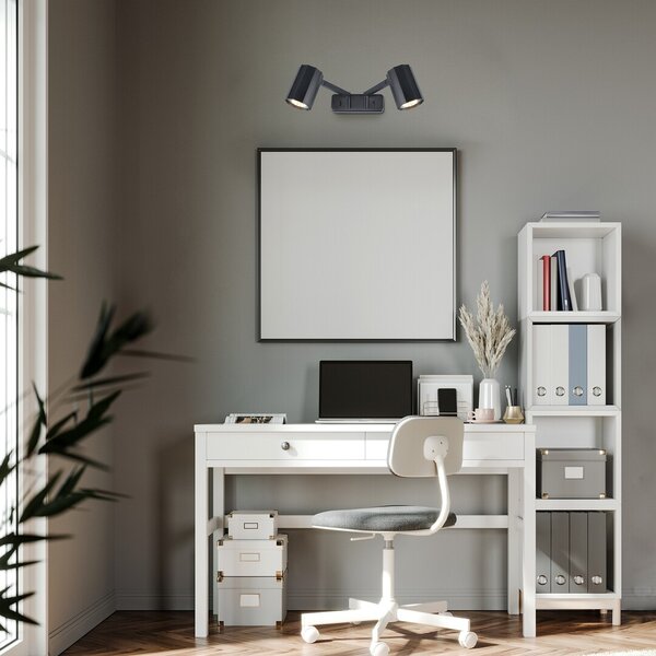 Rabalux Karter lampă de perete 2x5 W negru 73028