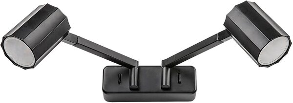Rabalux Karter lampă de perete 2x5 W negru 73028