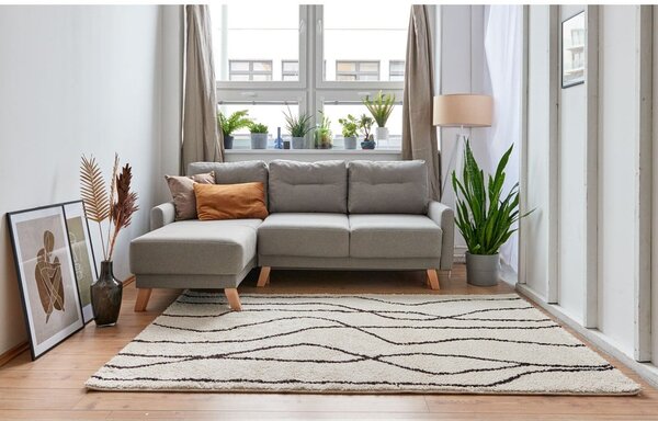 Covor alb/negru 140x200 cm Routa – Universal