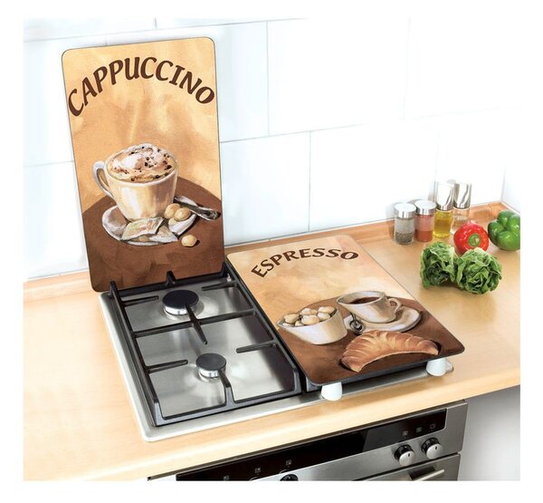 Protecție din sticlă pentru aragaz Wenko Coffee, 2 buc
