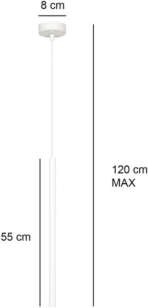 Emibig Selter lampă suspendată 1x8 W negru 552/1