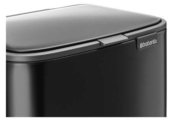 Coș de gunoi negru mat cu pedală din oțel 4 l Bo – Brabantia