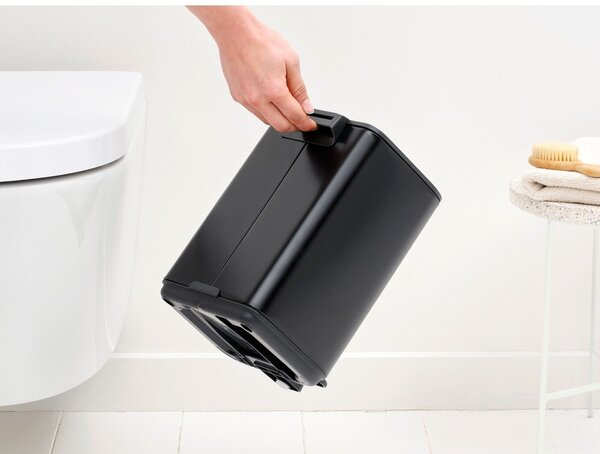 Coș de gunoi negru mat cu pedală din oțel 4 l Bo – Brabantia