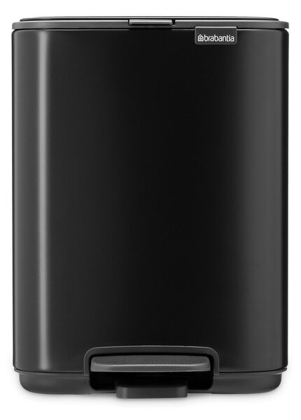 Coș de gunoi negru mat cu pedală din oțel 4 l Bo – Brabantia