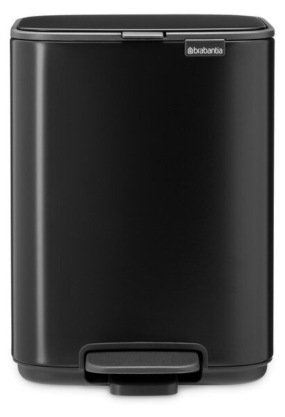 Coș de gunoi negru mat cu pedală din oțel 4 l Bo – Brabantia