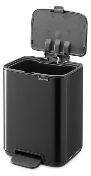 Coș de gunoi negru mat cu pedală din oțel 4 l Bo – Brabantia