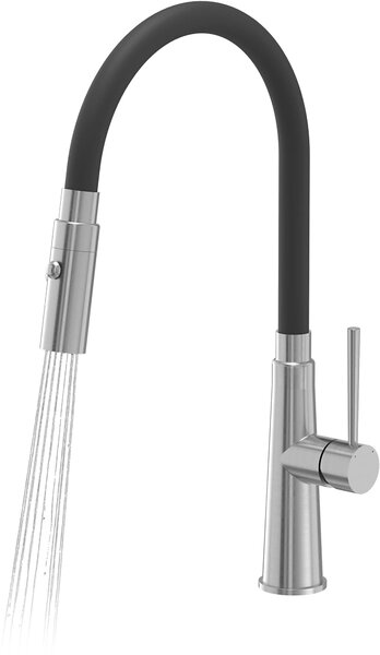 Quadron Gina baterie bucătărie pe picior oţel inoxidabil-negru 3922505_BSBL