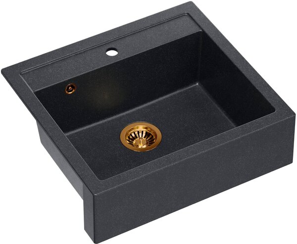 Quadron Bill chiuveta graniteq 59.5x54 cm negru HCQB6054U8_PVDC1