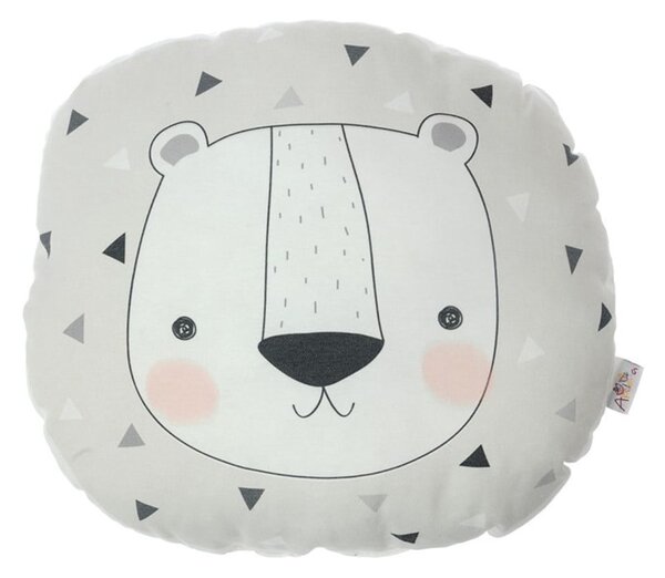 Pernă din amestec de bumbac pentru copii Mike & Co. NEW YORK Pillow Toy Argo Bear, 30 x 33 cm