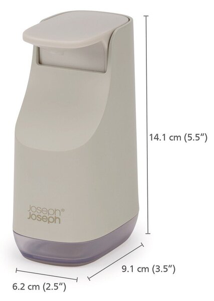 Dozator de săpun lichid bej din plastic 350 ml Slim – Joseph Joseph