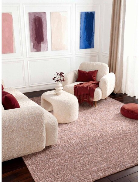 Covor roz prăfuit țesut manual din material bouclé 120x170 cm Notting Hill Portobello – Ted Baker