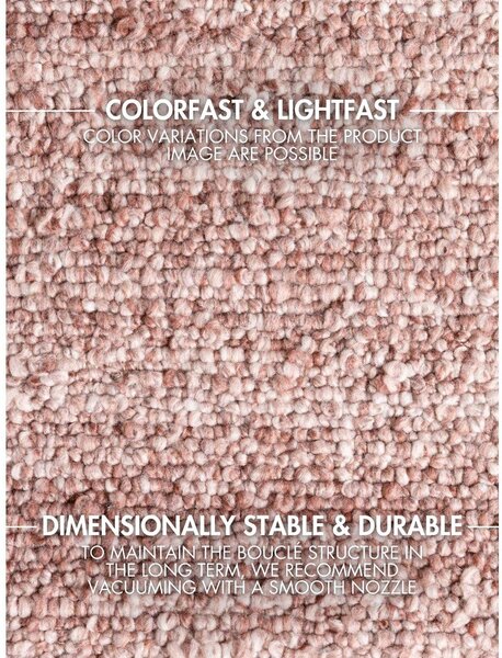 Covor roz prăfuit țesut manual din material bouclé 120x170 cm Notting Hill Portobello – Ted Baker