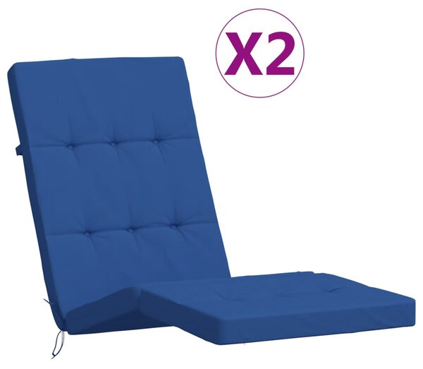 Perne de scaun pentru terasă, 2 buc, albastru, țesătură Oxford