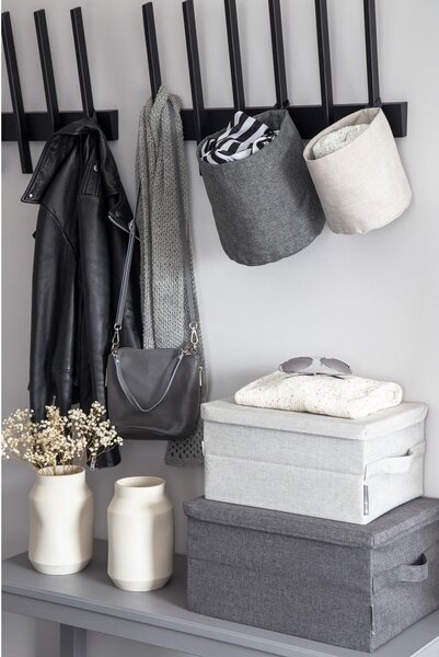 Cutie de depozitare gri din material textil cu capac 40x30x22 cm Soft Storage – Bigso