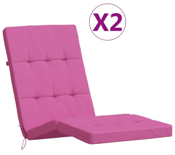 Perne scaun de terasă, 2 buc, roz, țesătură Oxford