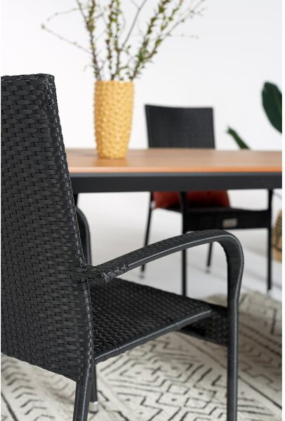 Scaun de grădină din ratan artificial negru Paris - Bonami Essentials