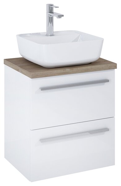 Roca Kwadro lavoar cu dulap și blat 50.6 cm alb A852450806