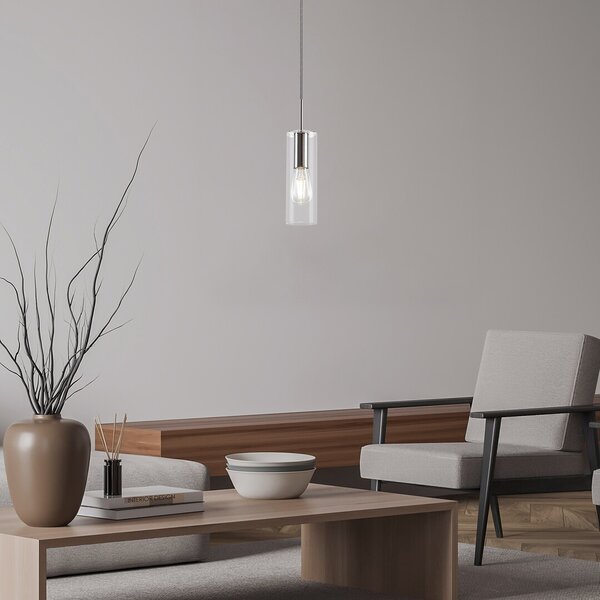 Rabalux Esta lampă suspendată 1x40 W crom-transparent 72048