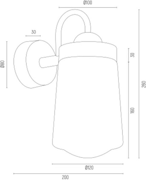 Argon Pasadena lampă de perete 1x15 W crom-transparent 4719