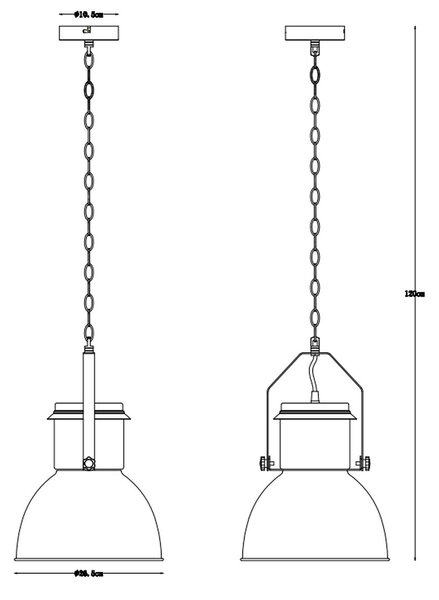 Globo Lighting Kutum lampă suspendată 1x40 W negru 15283