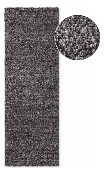 Covor tip traversă gri închis țesut manual din material bouclé 80x200 cm Notting Hill Portobello – Ted Baker