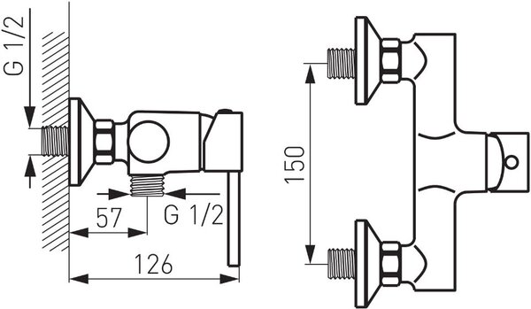 FDesign Flusso baterie de duș perete crom FD1-FLS-7-11