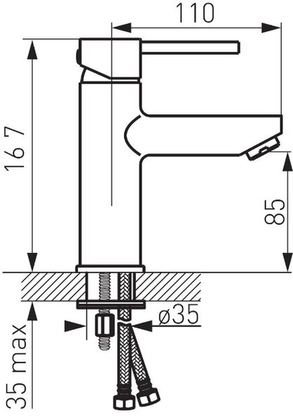FDesign Flusso baterie lavoar stativ crom FD1-FLS-2-11