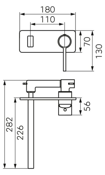 FDesign Zaffiro baterie lavoar ascuns alb FD1-ZFR-3PA-33