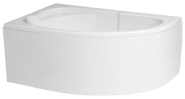 Polimat Standard cadă de colț 130x85 cm partea stângă alb 00350