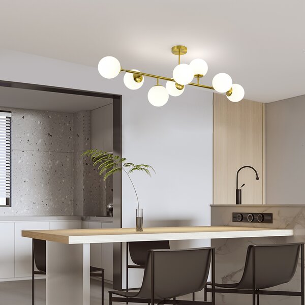Light Prestige Dorado lampă de tavan x40 W alb-auriu LP-002/8P