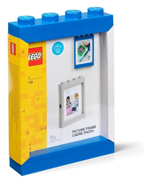 Ramă foto LEGO®, 19,3 x 26,8 cm, albastru