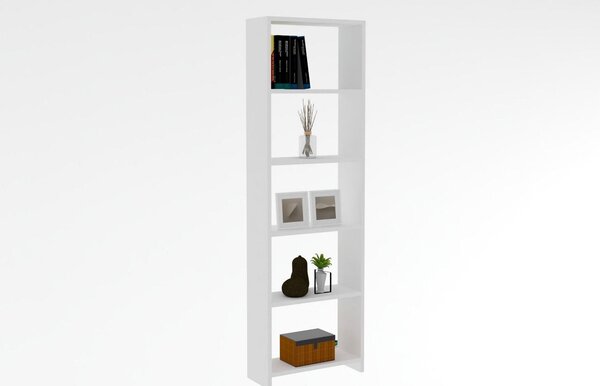 Biblioteca NEW, alb, PAL melaminat, 50x19.6x160 cm