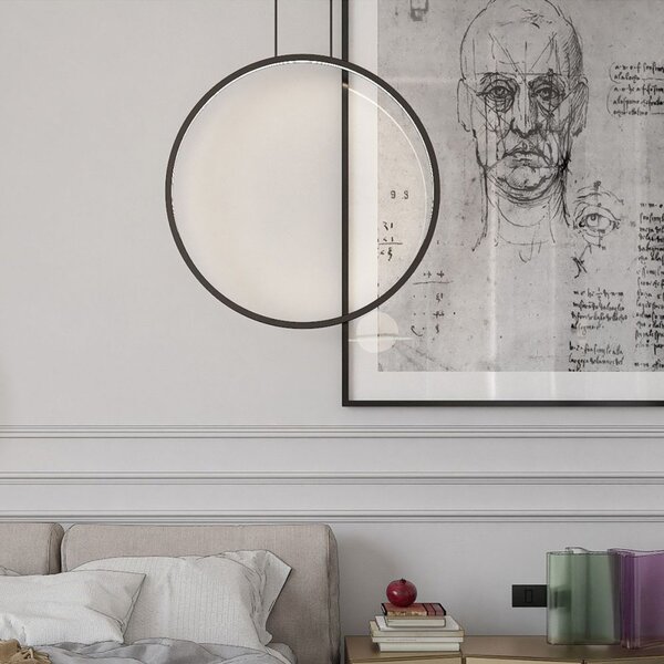 Light Prestige Mirror lampă suspendată 1x50 W negru LP-999/1P L BK CCT