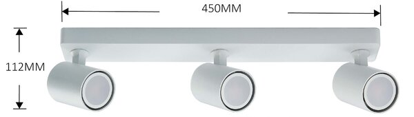 Light Prestige Snow lampă de tavan 3x50 W alb LP-731/3WWH