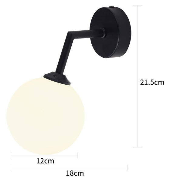 Light Prestige Dorado lampă de perete 1x40 W alb-negru LP-002/1W BK